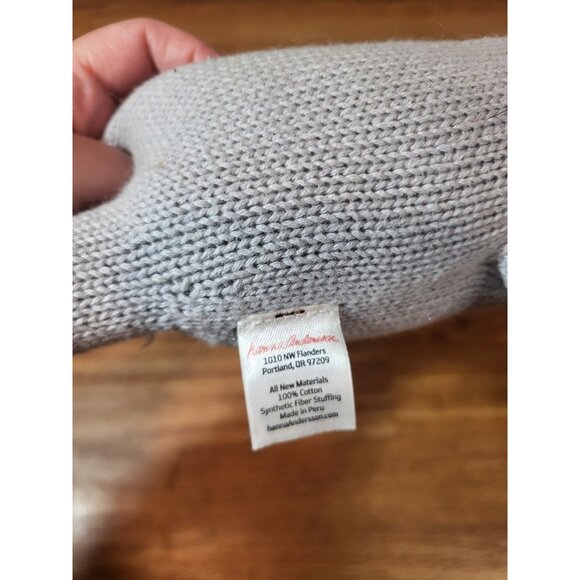 Hanna Andersson 10" Raccoon Knit Stuffed Animal Plush - Picture 3 of 3